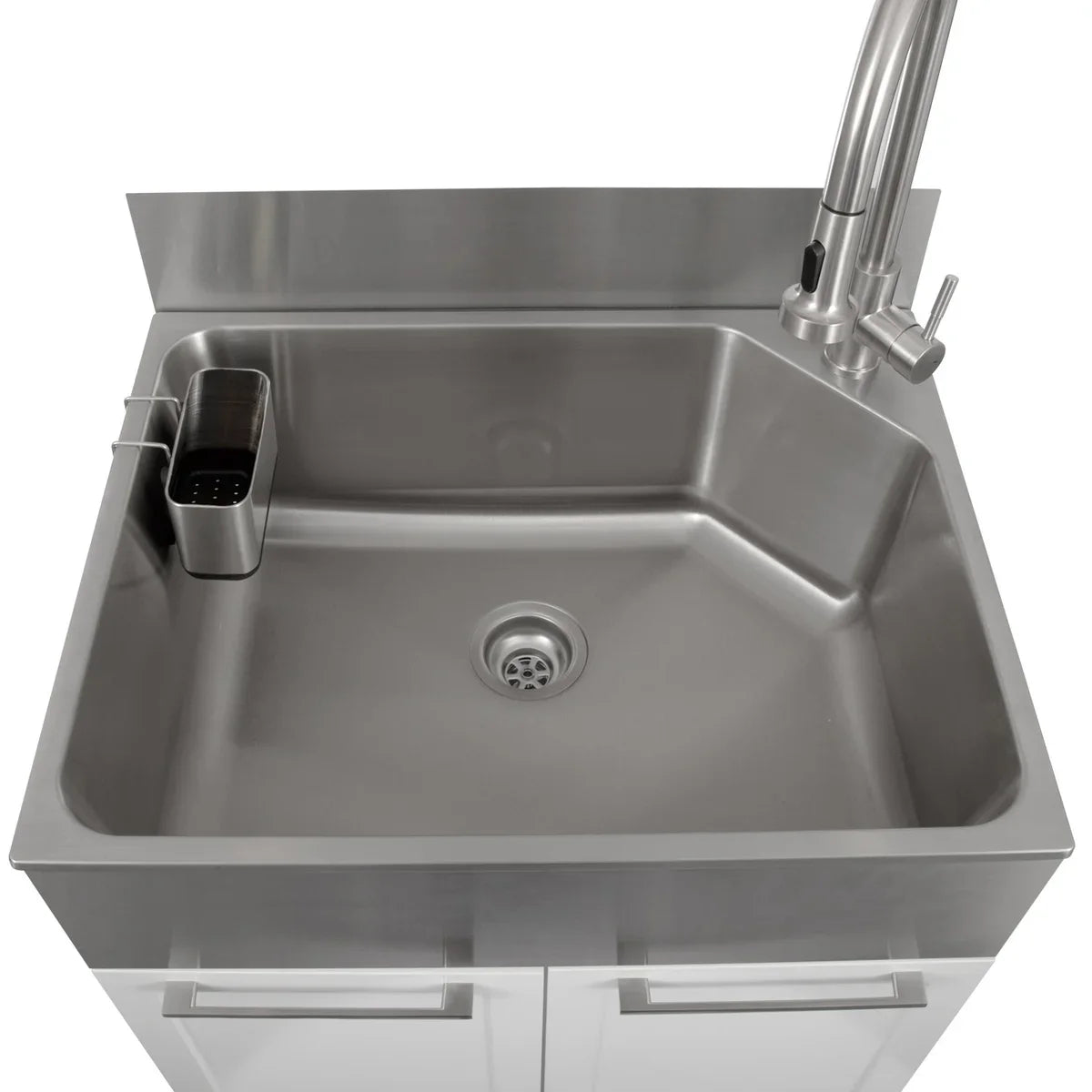 Transform 28 in. All-In-One RTA Laundry Cabinet with Stainless Steel Sink and Faucet