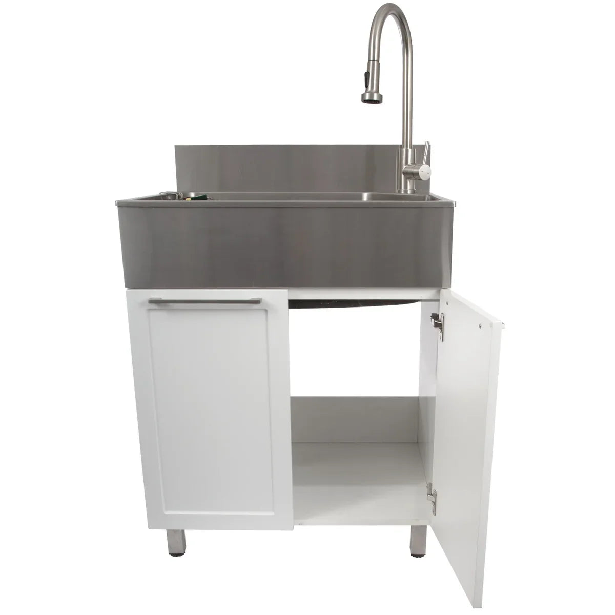 Transform 28 in. All-In-One RTA Laundry Cabinet with Stainless Steel Sink and Faucet