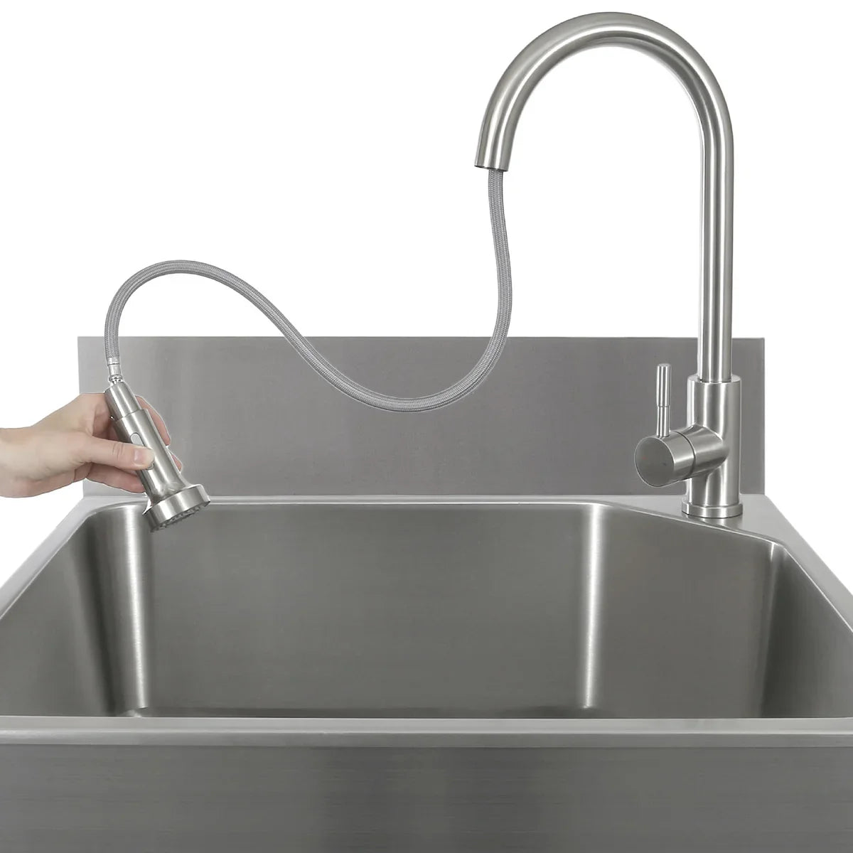 Transform 28 in. All-In-One RTA Laundry Cabinet with Stainless Steel Sink and Faucet