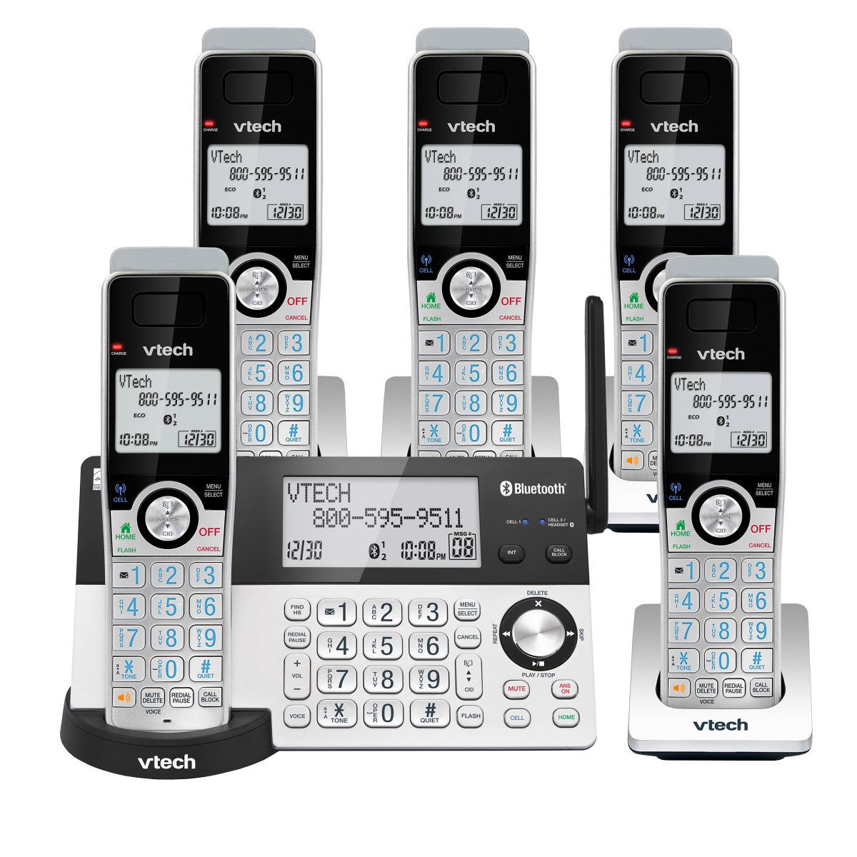 V-Tech 5-handset Phone System with Connect to Cell