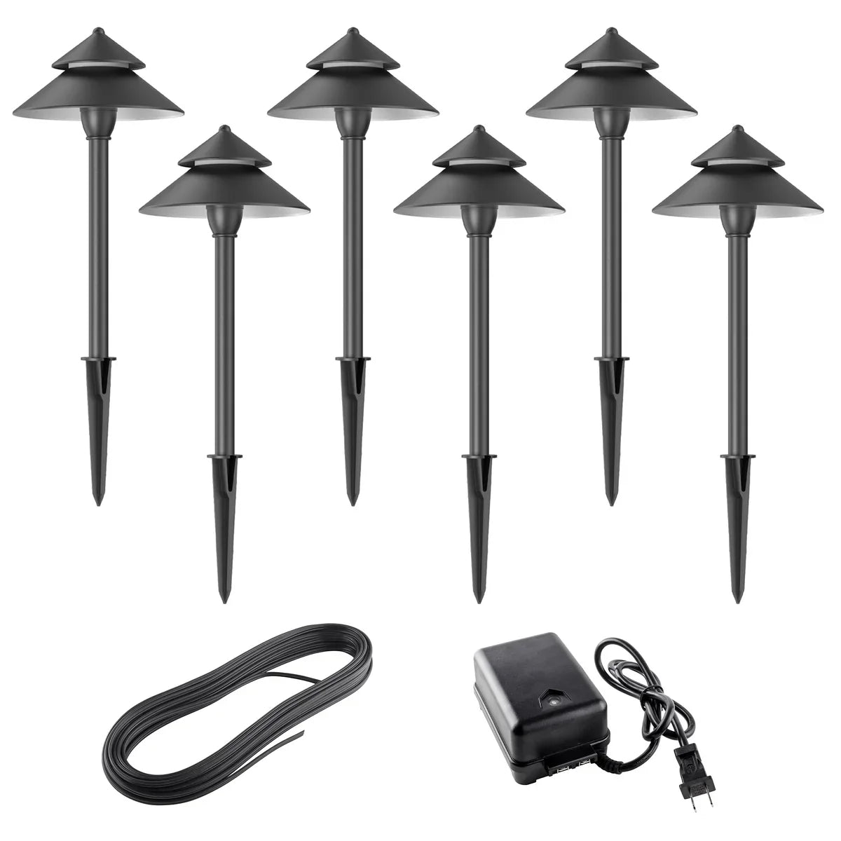 Bazz Luvia Outdoor LED Contemporary Landscape Kit, 6-pack