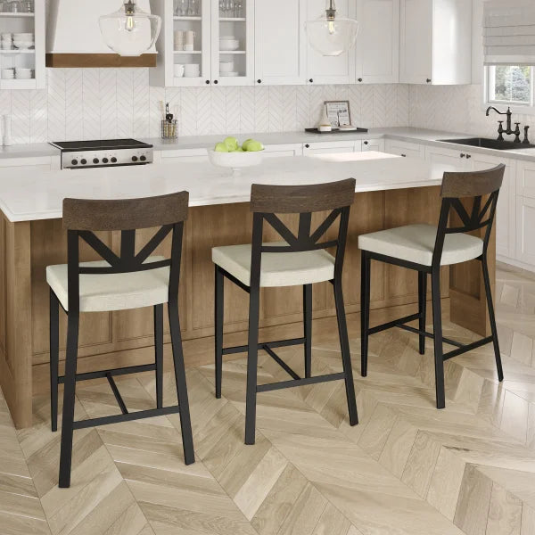 Amisco Clark Counter Stool with PVC Seat