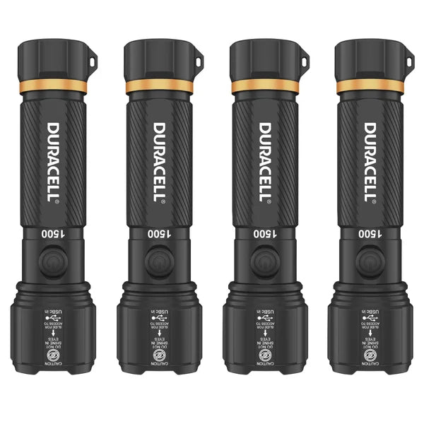 Duracell 1500 Lumen Flashlight 4-pack