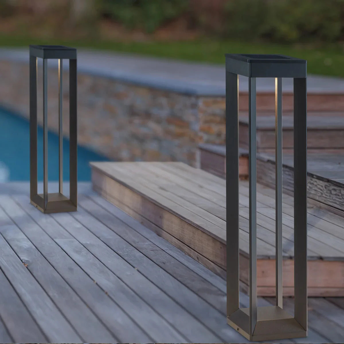 Naturally Solar Pathway Bollard Light, 2-pack