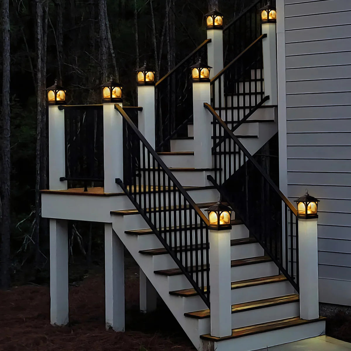 Classy Caps Edison Solar Table Lantern or Post Cap