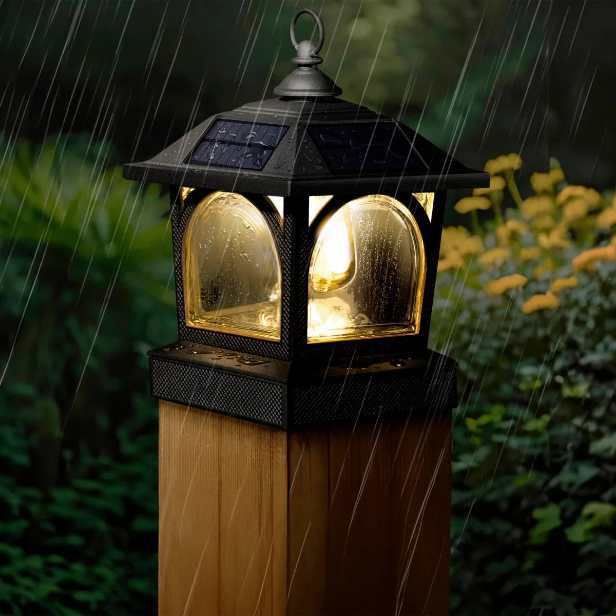 Classy Caps Edison Solar Table Lantern or Post Cap