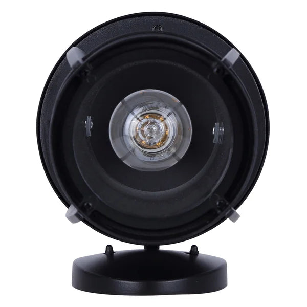 Canarm Wolcott Black Outdoor Wall Light with Seeded Glass Shade