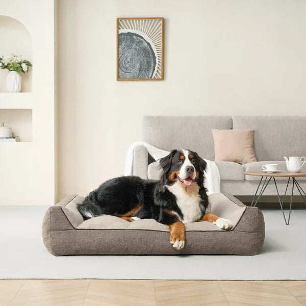 Kirkland Signature Rectangular Bolster 46" x 36" Pet Bed, Honey Brown