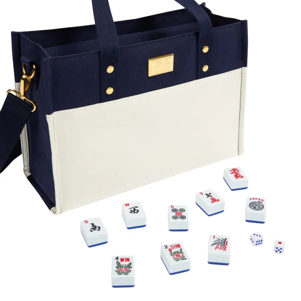 Mahjong Tile Set with Storage Tote