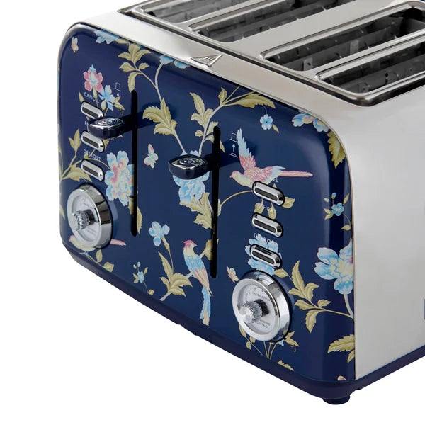 Laura Ashley 4 Slice Toaster, Elveden Navy
