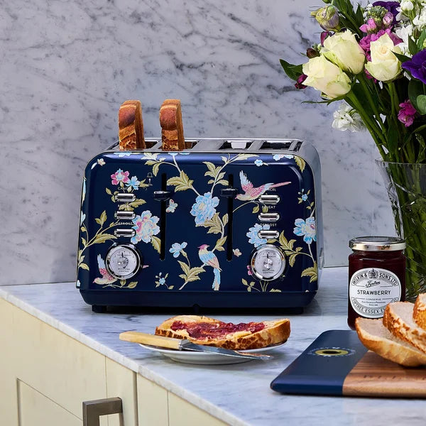 Laura Ashley 4 Slice Toaster, Elveden Navy