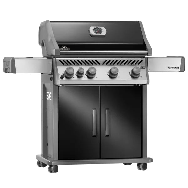 Napoleon Rogue 525 Propane Gas BBQ with Range Side Burner, with Cover