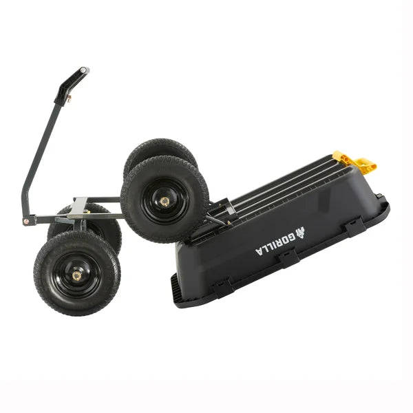 Gorilla 9 Cu. Ft. Heavy Duty Poly Dump Cart with Flat Free Tires