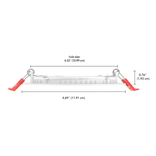 Globe Electric 4 in. Integrated Slim Recessed Panel Light Kit, 12-pack