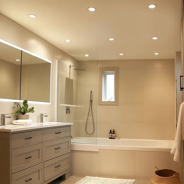 Globe Electric 4 in. Integrated Slim Recessed Panel Light Kit, 12-pack