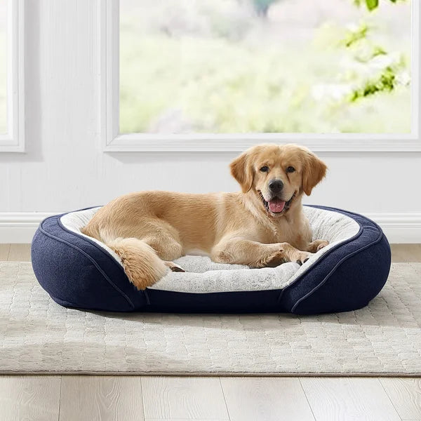 Kirkland Signature Cuddler Pet Bed 41 in.x 31 in.,  Deja Dark Blue