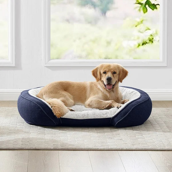 Kirkland Signature Cuddler Pet Bed 41 in.x 31 in.,  Deja Dark Blue