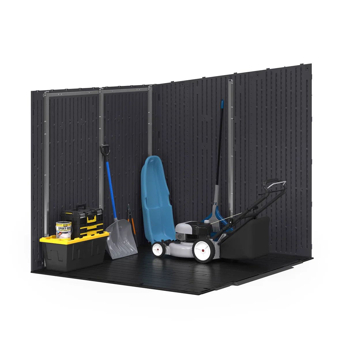 Suncast Modernist 8 ft. x 7 ft. Dual Barn Door Storage Shed