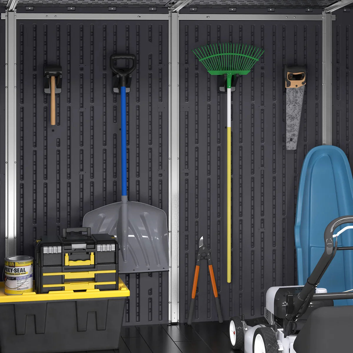 Suncast Modernist 8 ft. x 7 ft. Dual Barn Door Storage Shed