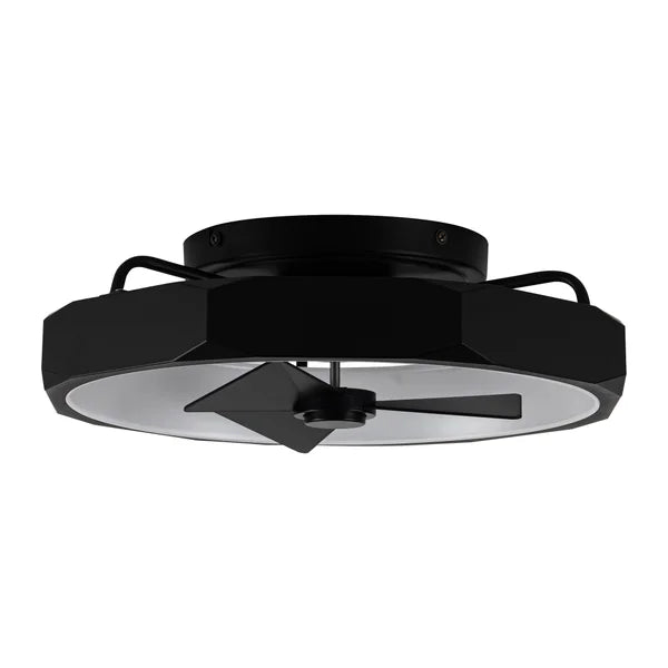 Parrot Uncle 19 in. Matte Black Industrial Ceiling Fan