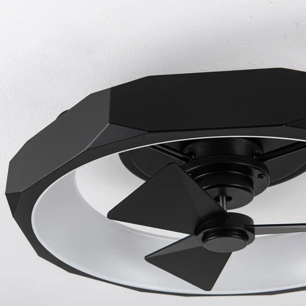 Parrot Uncle 19 in. Matte Black Industrial Ceiling Fan