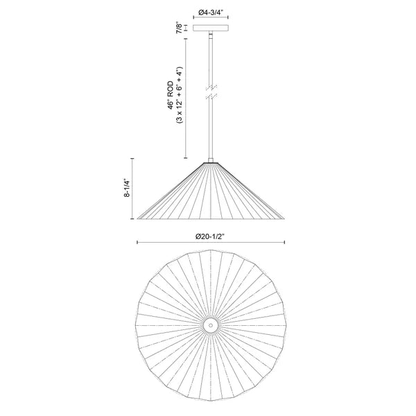 Light & Modern Dianne 20 in. Pendant Light