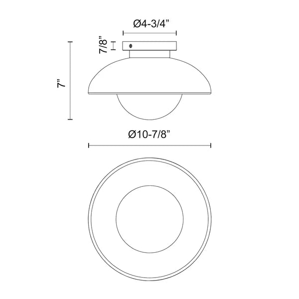 Light & Modern Karesa 12 in. Flush Mount Light