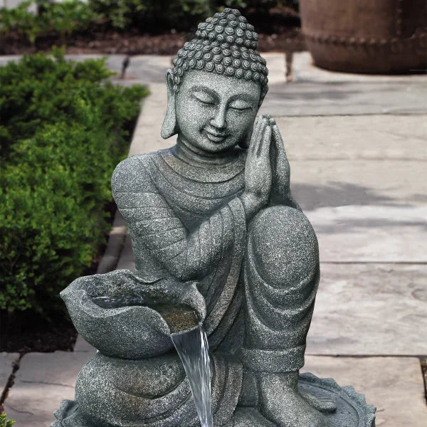 Large Buddha Fountain with Warm White LED