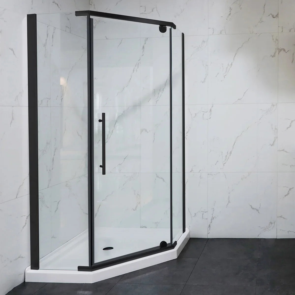 Jade Riley Neo-Angle Corner Shower Enclosure with Base
