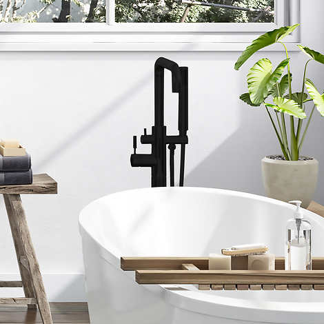 OVE Mikhail Freestanding Bathtub Faucet with Hand Shower