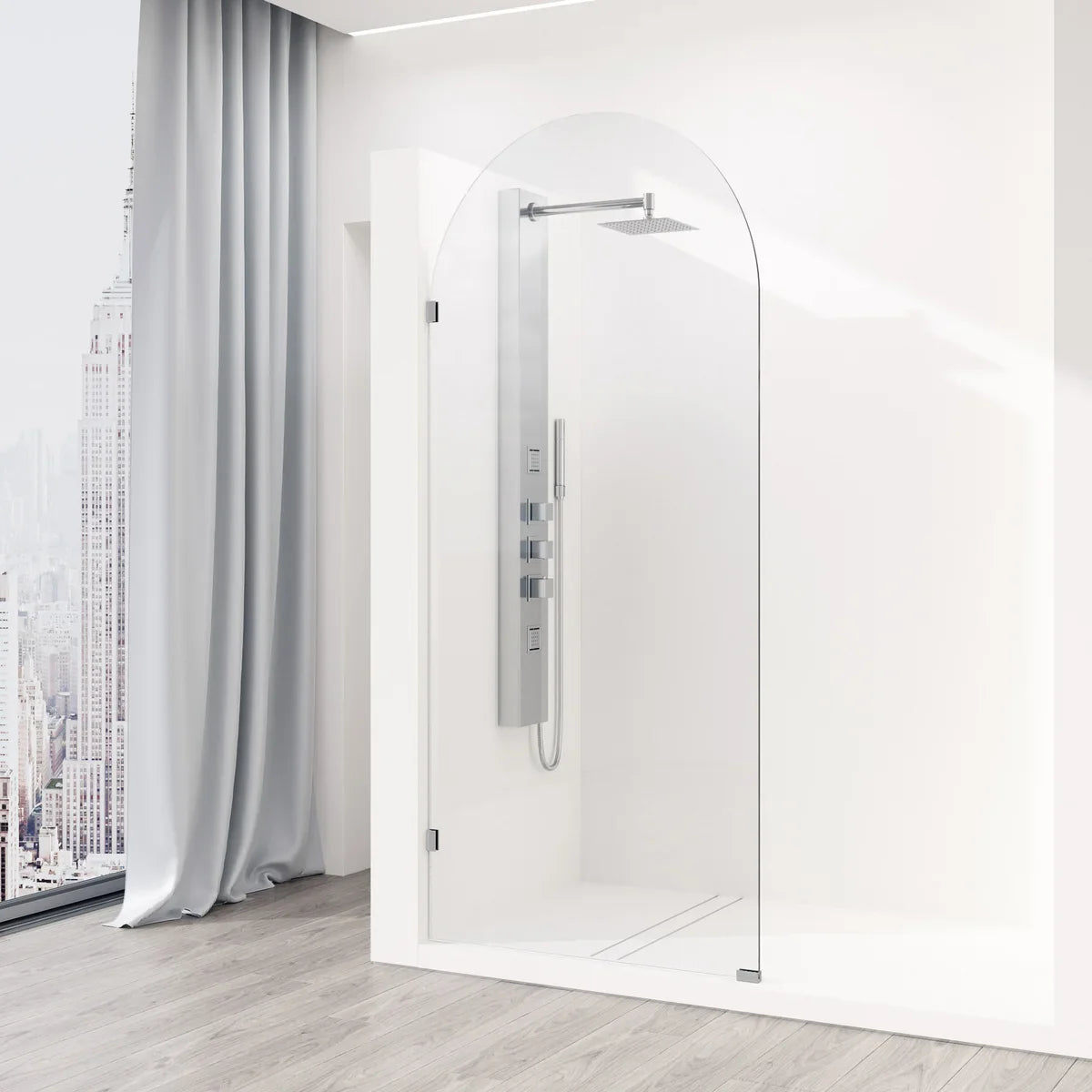 VIGO Arden 34 in. × 78 in. Shower Screen