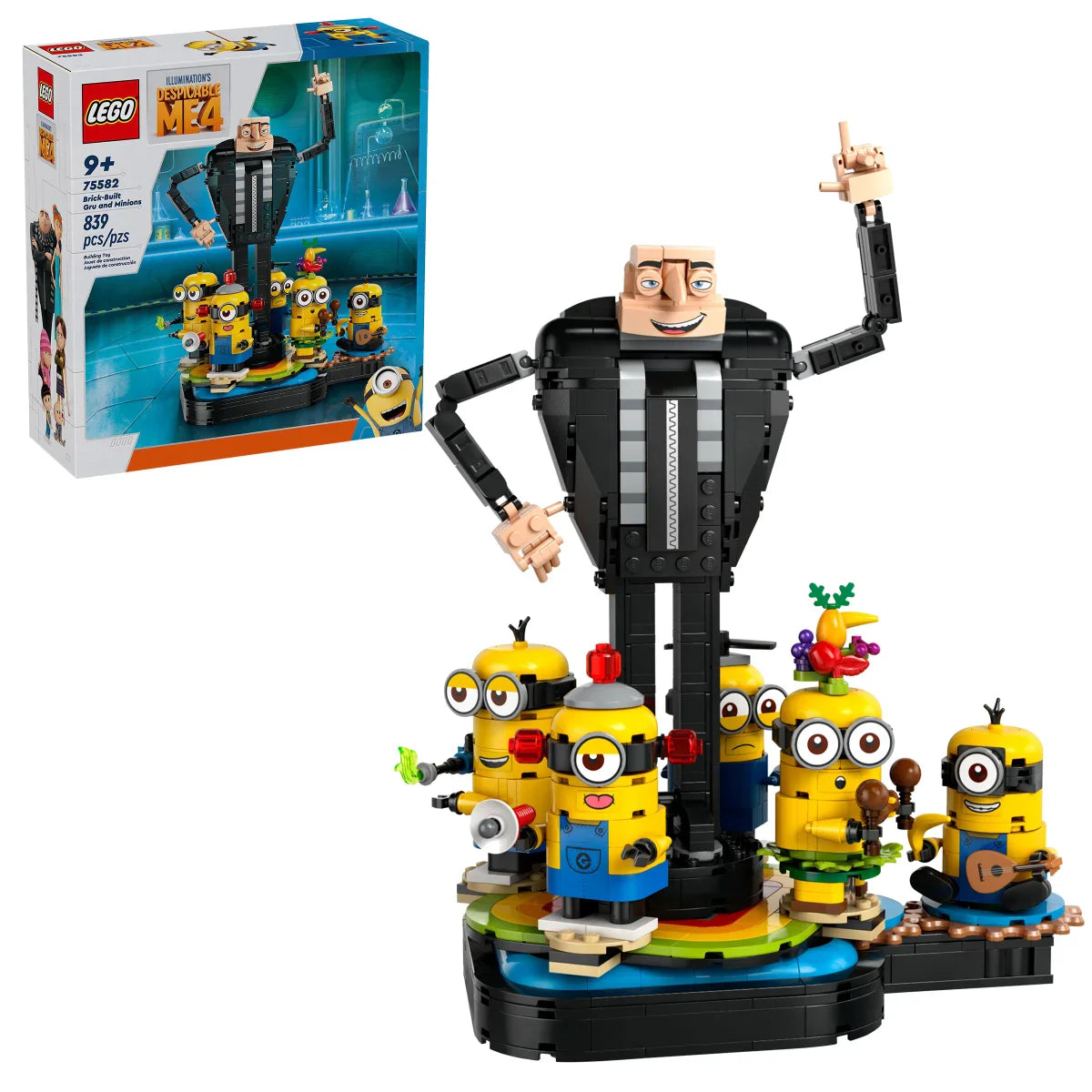 LEGO Despicable Me 4 Brick-Built Gru and Minions