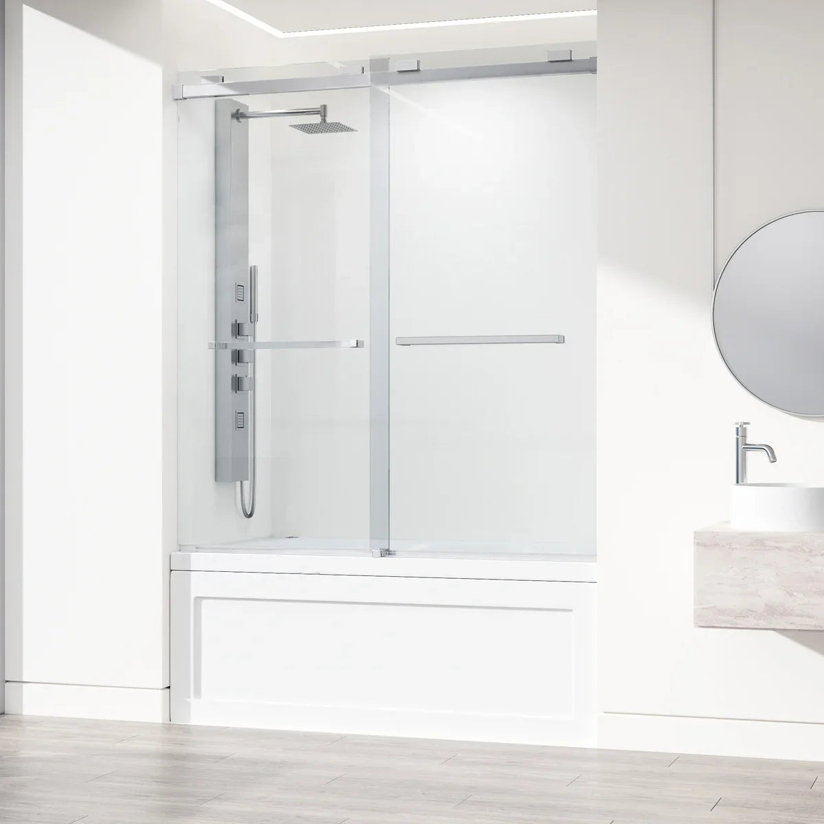 VIGO Houston Frameless Sliding Tub Door