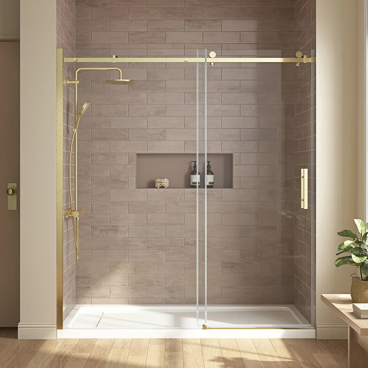 OVE Decors Kelsey 72 in. Sliding Glass Shower Door with Hardware