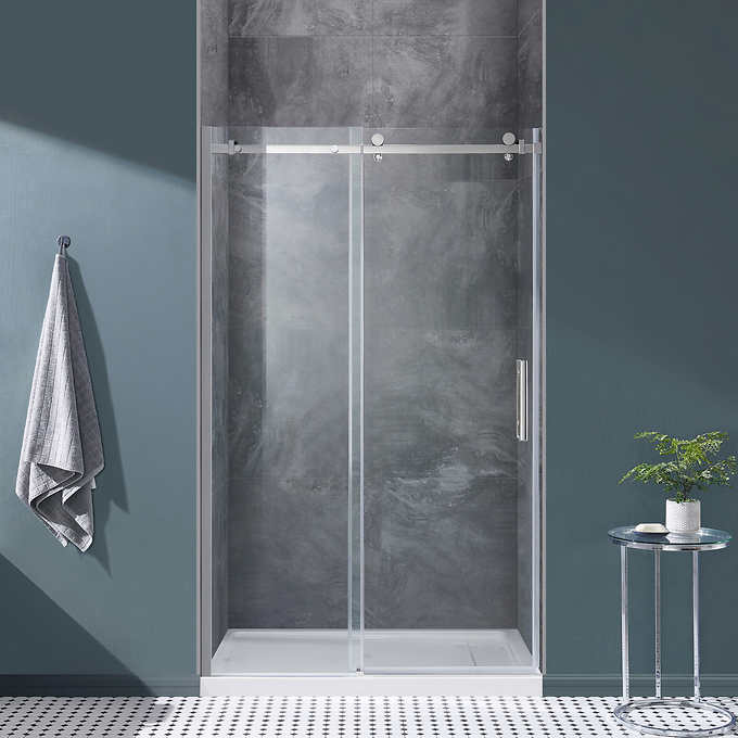 OVE Decors Kelsey 48 in. Sliding Glass Shower Door with Hardware