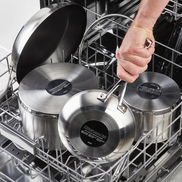 KitchenAid 3-ply Base Stainless Steel Cookware Set, 12-pieces