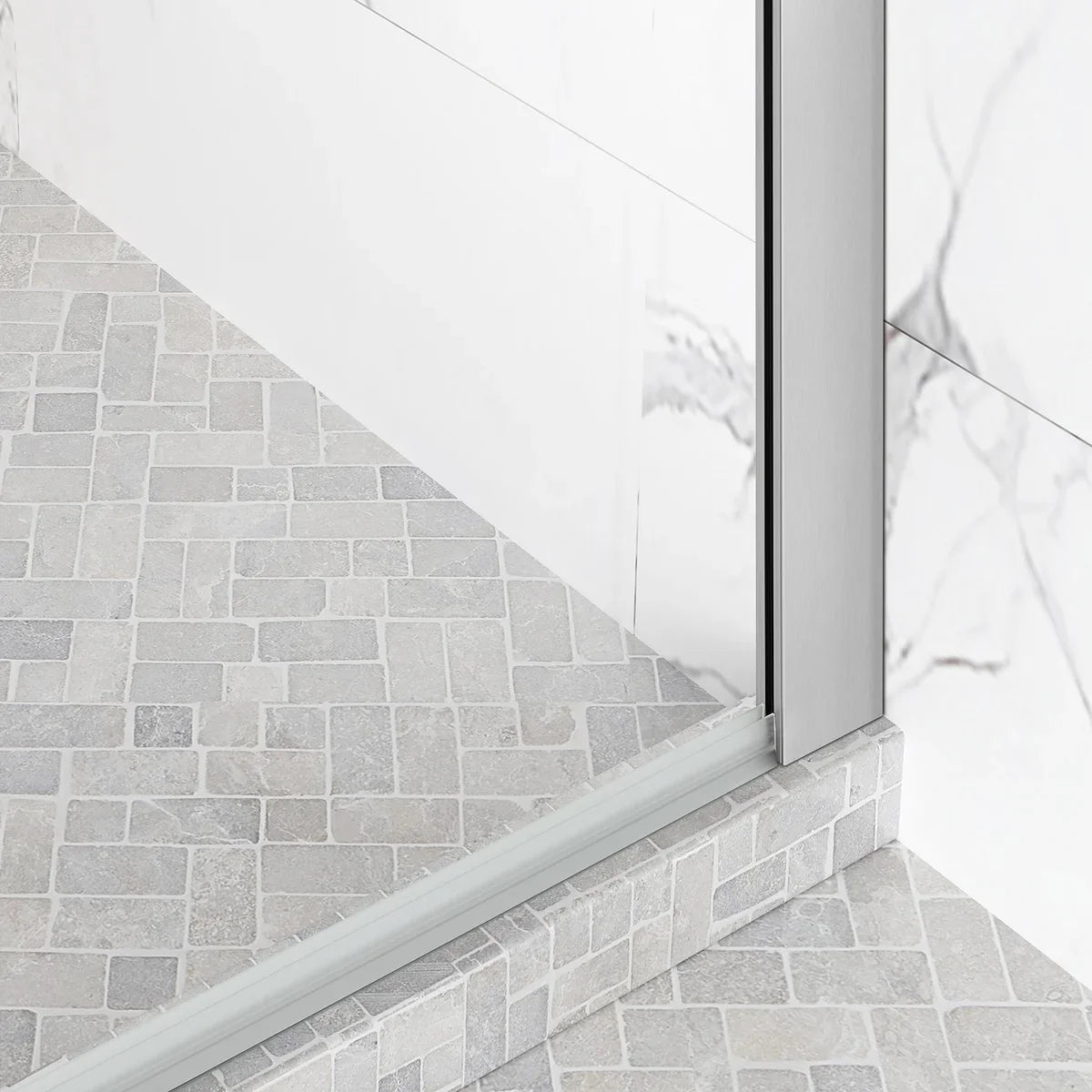 OVE Decors Dayton Frameless Glass Alcove Shower Door