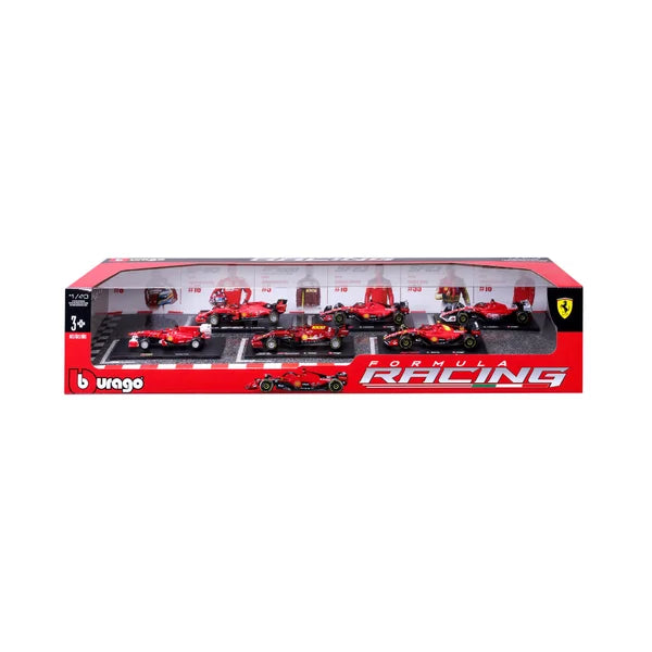 1:43 Ferrari Formula Racing Die Cast 6-pack