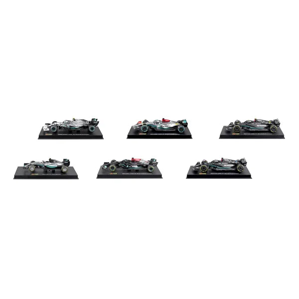 1:43 Mercedes Formula Racing Die Cast 6-pack