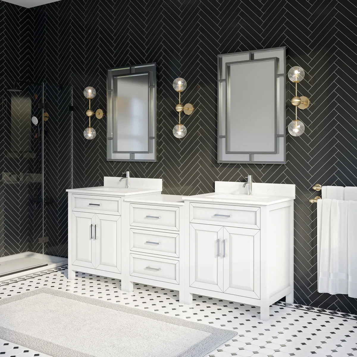 Studio Bathe Thomson Vanity with Power Bar, White