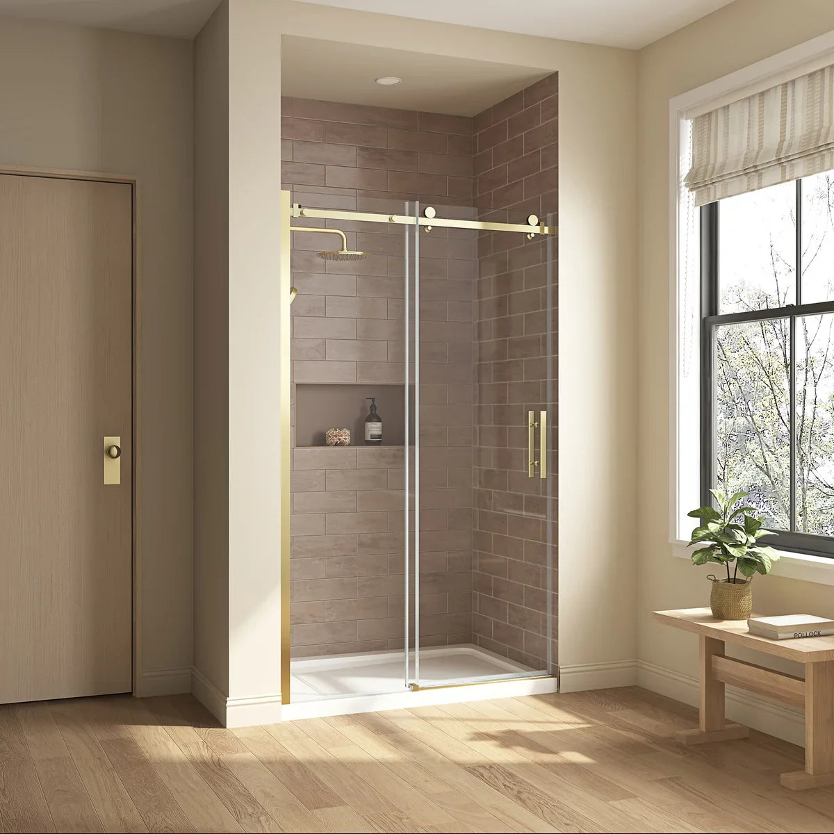 OVE Decors Kelsey 48 in. Sliding Glass Shower Door with Hardware