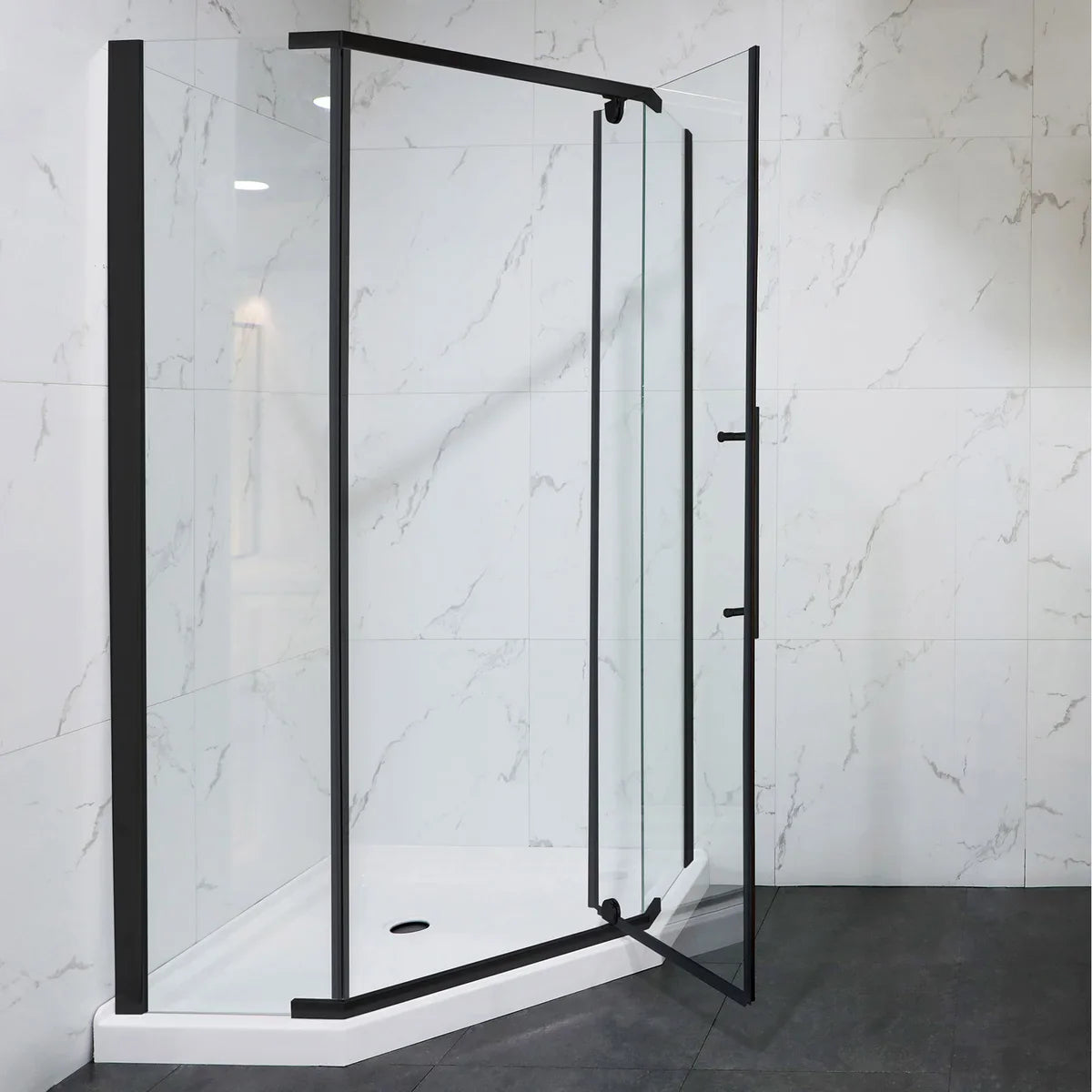 Jade Riley Neo-Angle Corner Shower Enclosure with Base