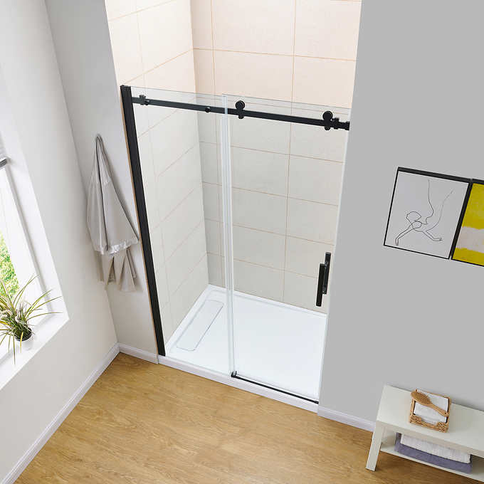 OVE Decors Kelsey 48 in. Sliding Glass Shower Door with Hardware