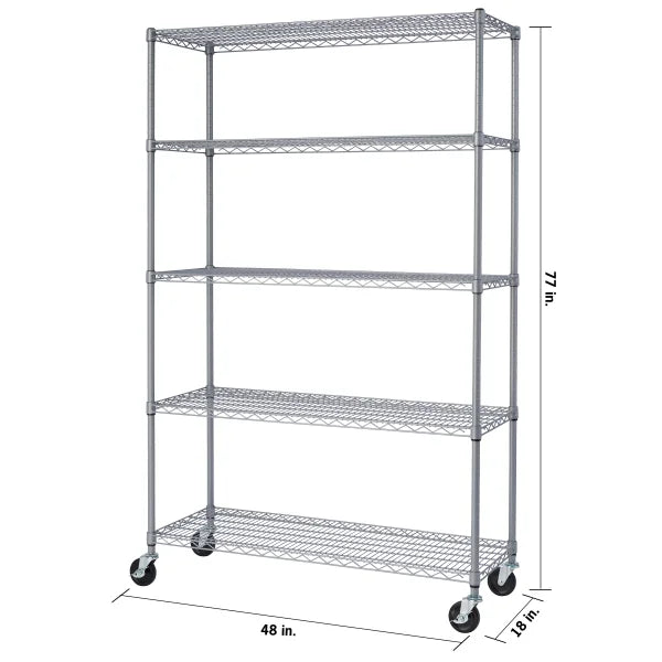 TRINITY 5-Tier NSF Outdoor Wire Shelving Rack