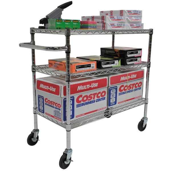 TRINITY EcoStorage 3-tier Chrome Cart