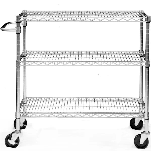 TRINITY EcoStorage 3-tier Chrome Cart