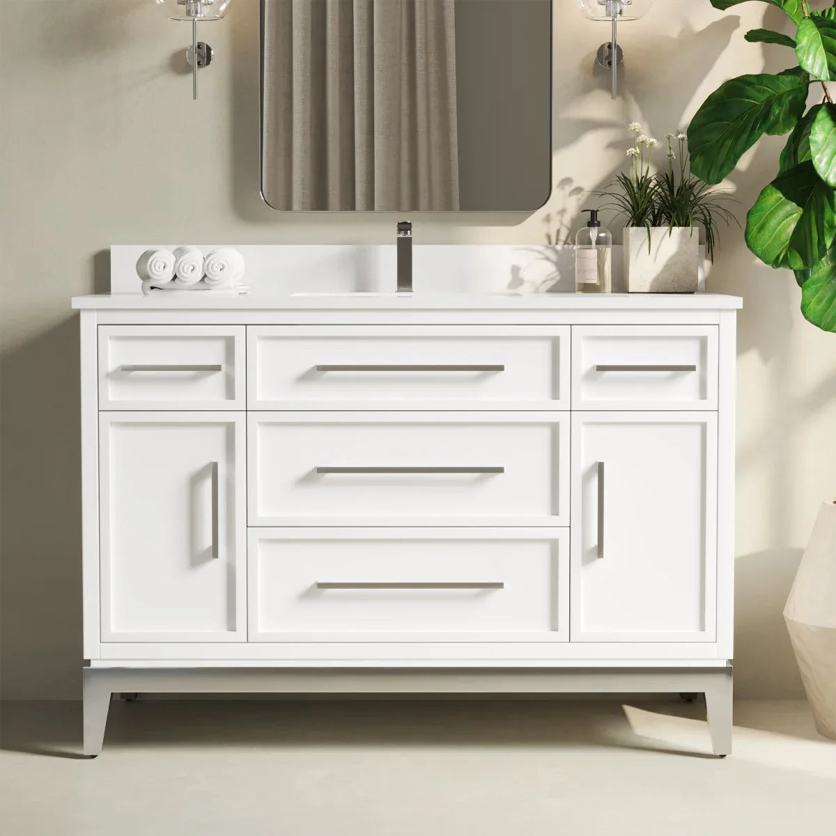 Forestmade Barrington Vanity with Quartz Top in White