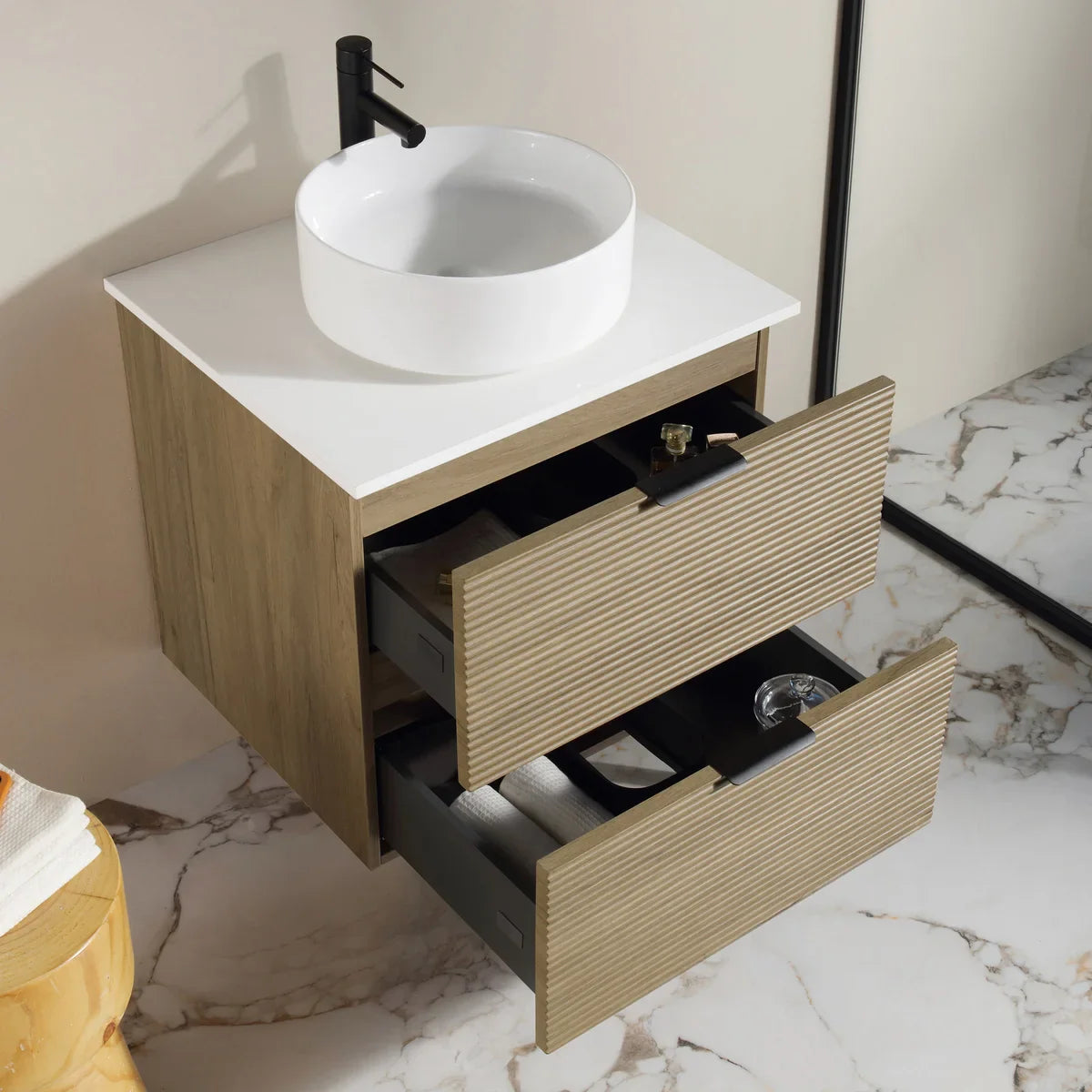 Ove Decors Archie Walnut Vanity with Engineered Stone Top