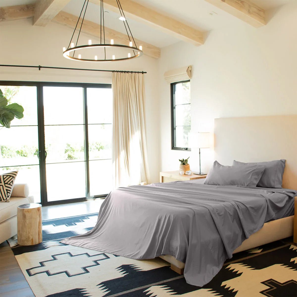 Jennifer Adams Split King Sheet Set, 7-piece