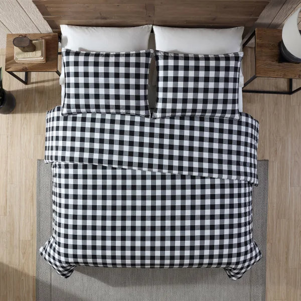 Eddie Bauer Home - Mountain Plaid Black Comforter Set